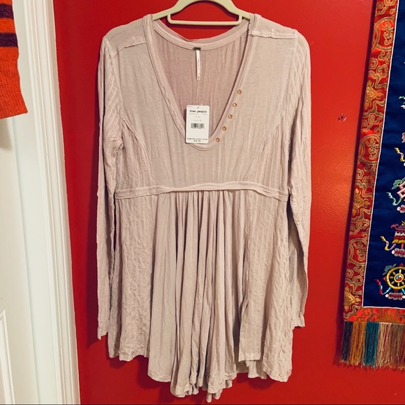 Free People Birdie Henley slit tunic mini dress - Picture 4 of 9
